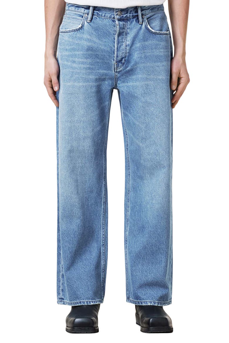 Lenny Straight Leg Jeans, Main, color, LIGHT INDIGO BLUE