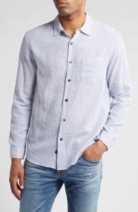 Rails Connor Stripe Linen Blend Button-Up Shirt