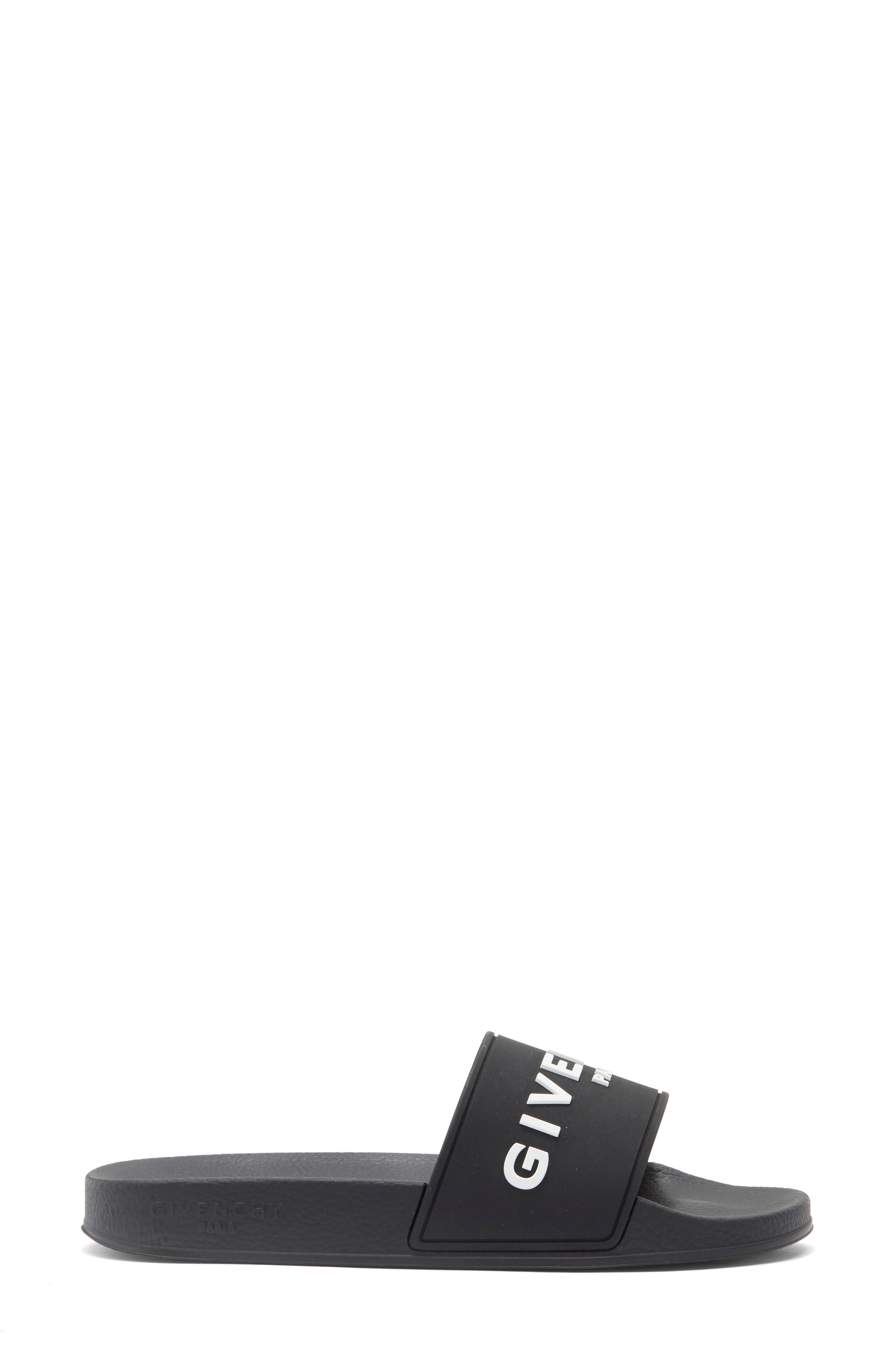 Givenchy Logo Slide Sandal, Alternate, color, Black