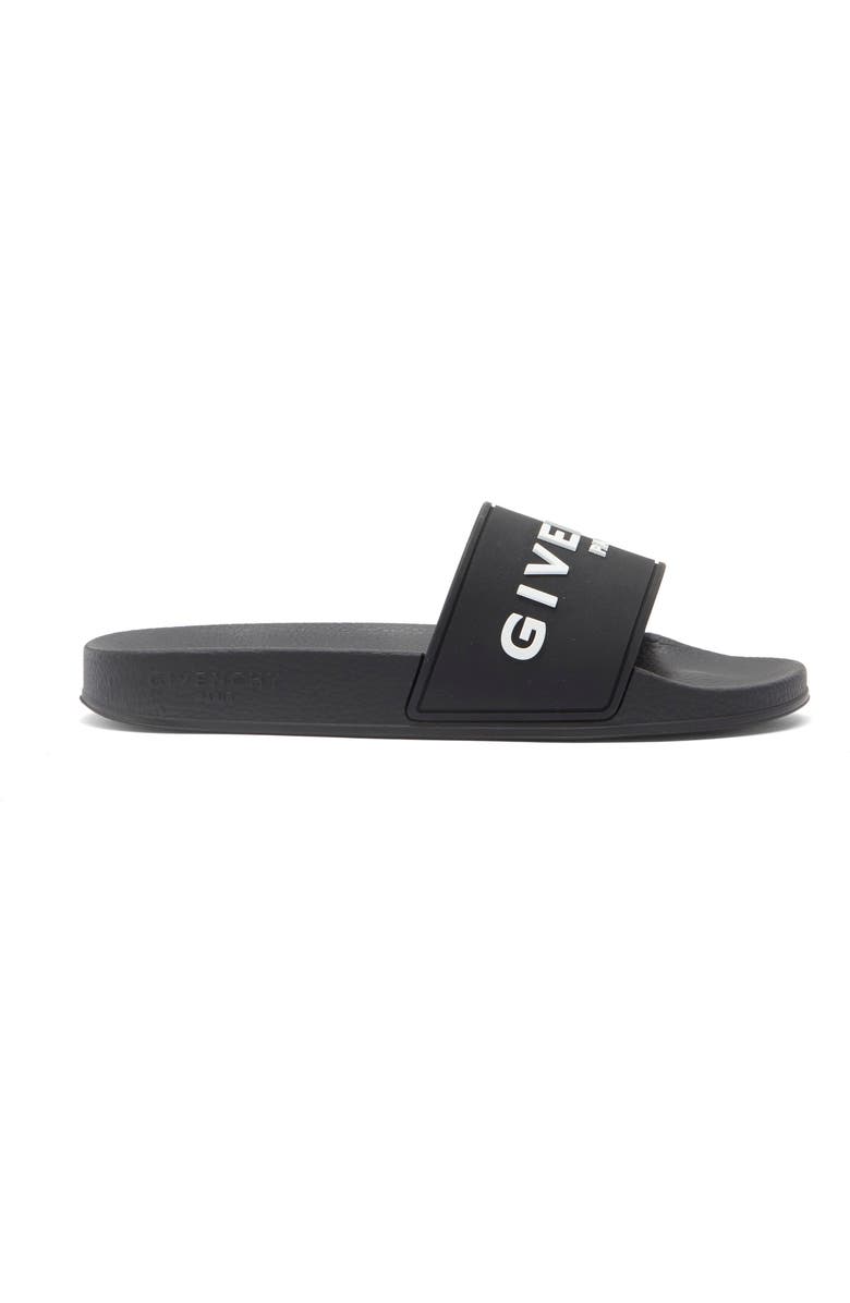 Givenchy Logo Slide Sandal, Alternate, color, Black