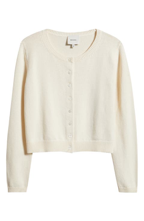 Clara Cotton Crewneck Cardigan