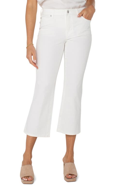 Liverpool Los Angeles Hannah Crop Flare Jeans In White