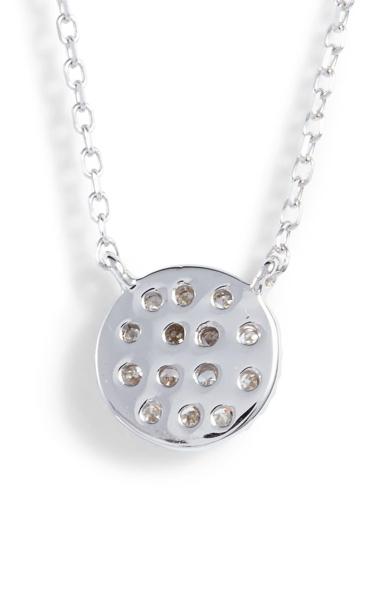 Dana Rebecca Designs Lauren Joy Diamond Disc Pendant Necklace, Alternate, color, White Gold