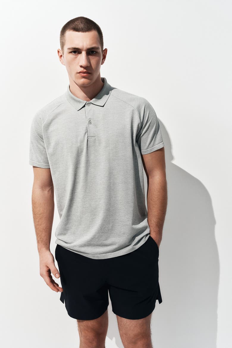 Regular Fit Tennis T-shirt With Drymove, Alternate, color, Light gray melange