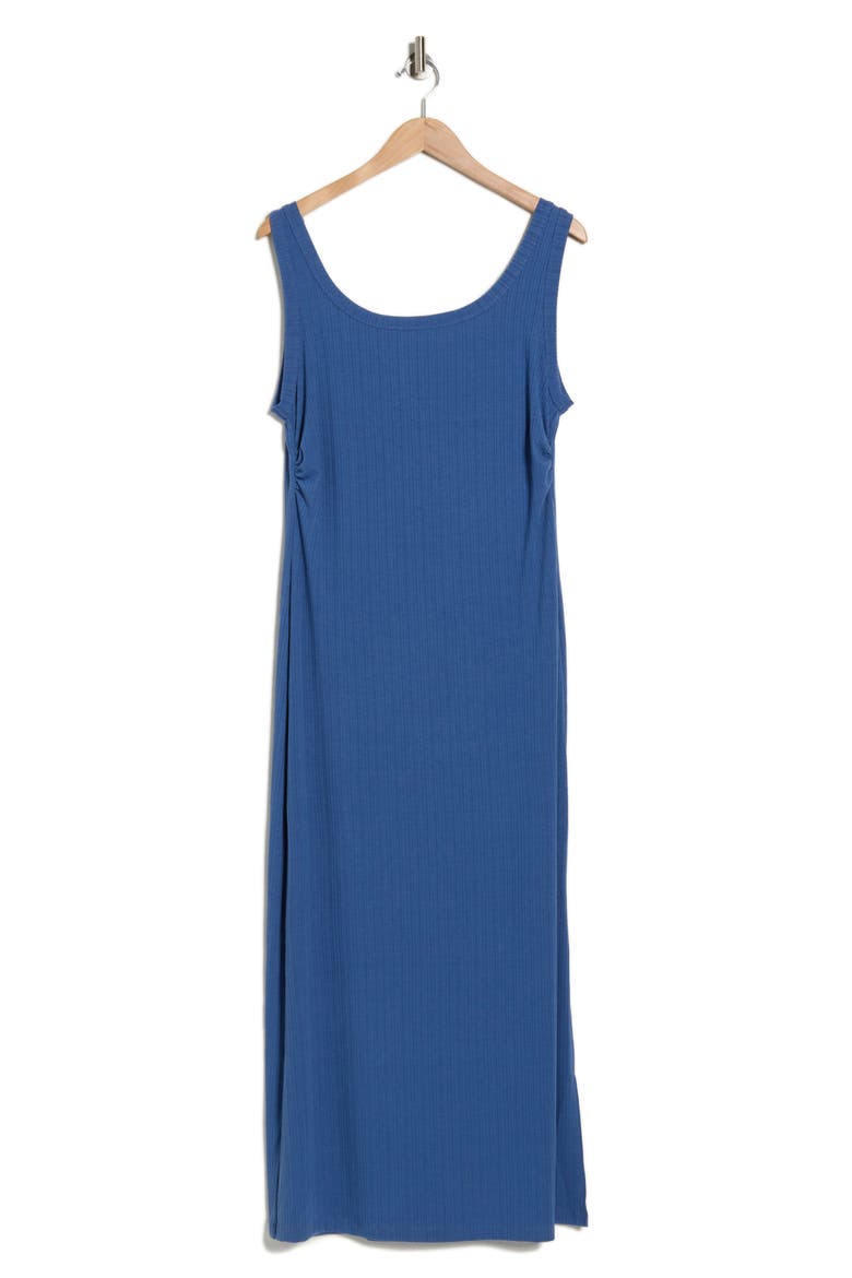 Rib Knit Midi Dress, Alternate, color, BLUE