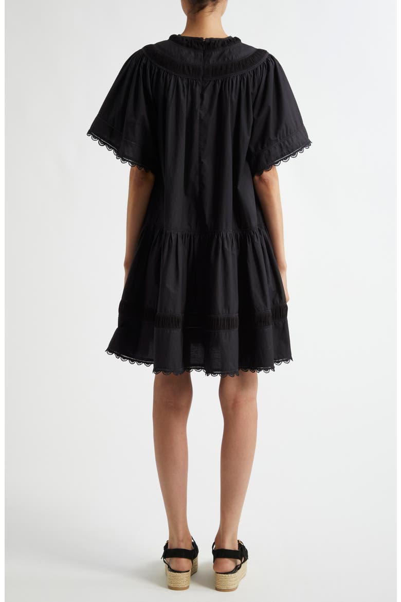 Oumi Cotton Shift Dress, Alternate, color, NOIR