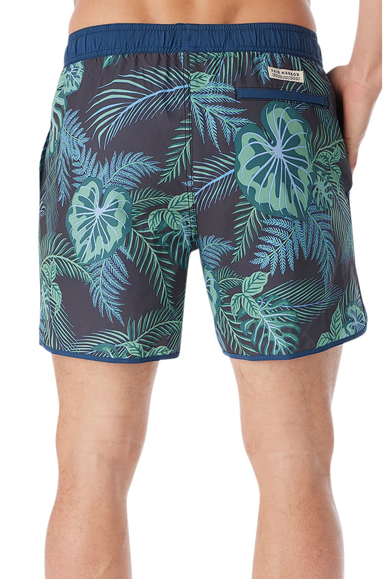 Anchor Water Repellent Swim Trunks, Alternate, color, NAVY EVERGREEN