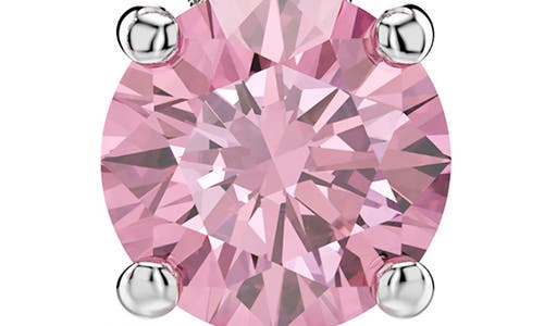 Swarovski Attract Round Cut Drop Earrings In Pink