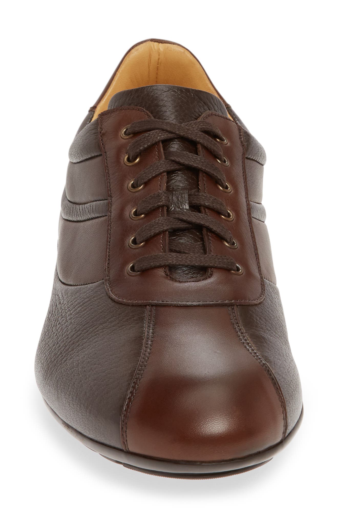 Luka Sneaker, Alternate, color, BROWN LEATHER/ DEERSKIN