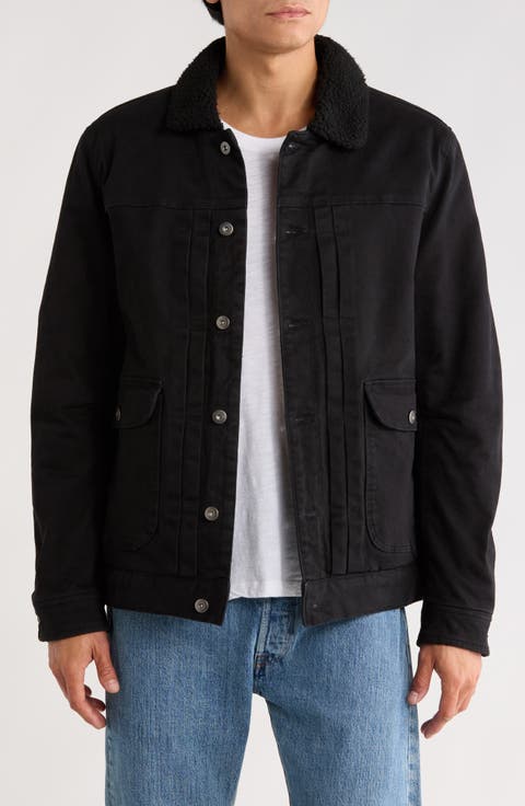 Fleece Lined Cotton Twill Ledger Jacket