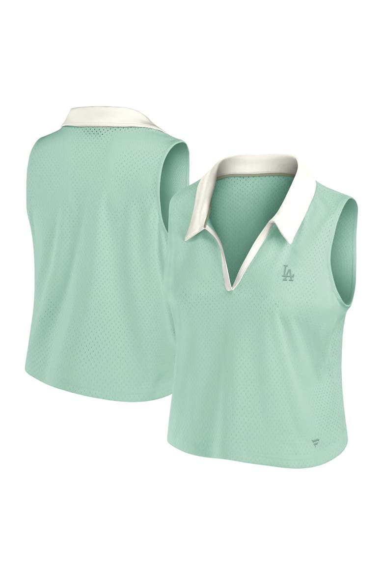 Women's Fanatics Mint Los Angeles Dodgers Studio Wellness V-Neck Tank Top, Alternate, color, Mint