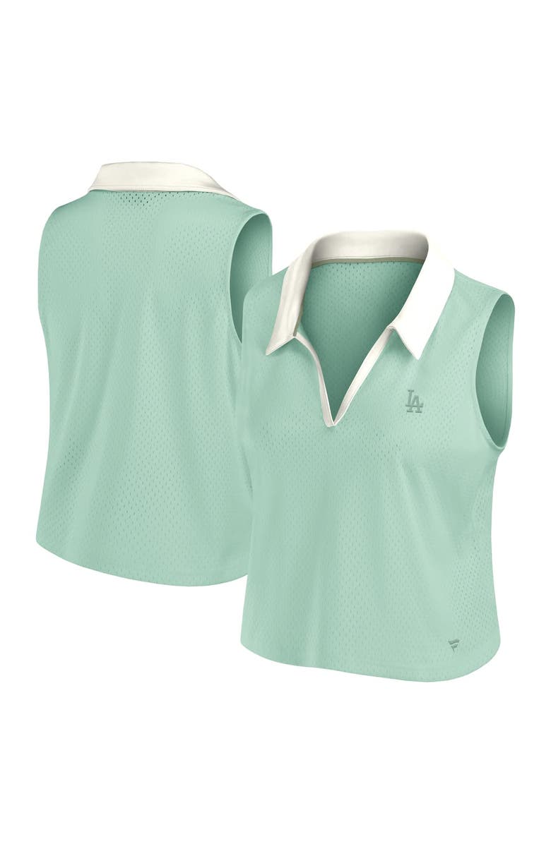 FANATICS Women's Fanatics Mint Los Angeles Dodgers Studio Wellness V-Neck Tank Top, Alternate, color, Mint