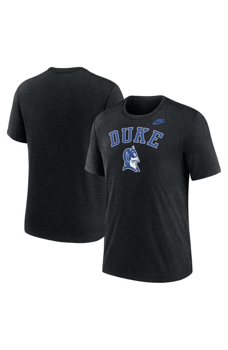 Nike Men's Nike Heather Black Duke Blue Devils Legacy Arch Tri-Blend T-Shirt, Main, color, 