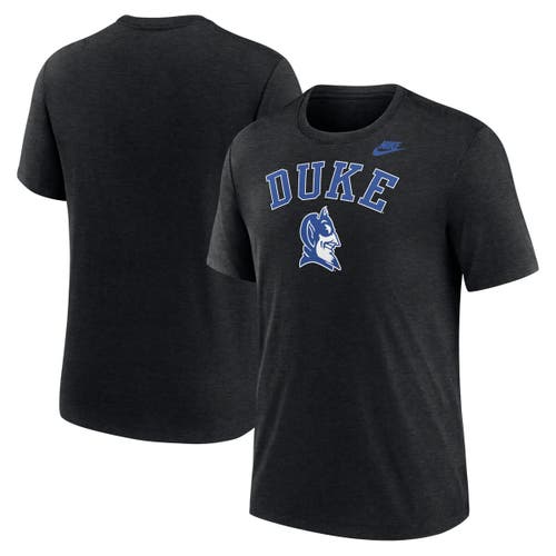 Nike Heather Black Duke Blue Devils Legacy Arch Tri-blend T-shirt