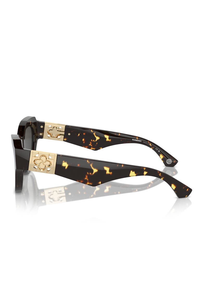 52mm Irregular Sunglasses, Alternate, color, DK HAVANA