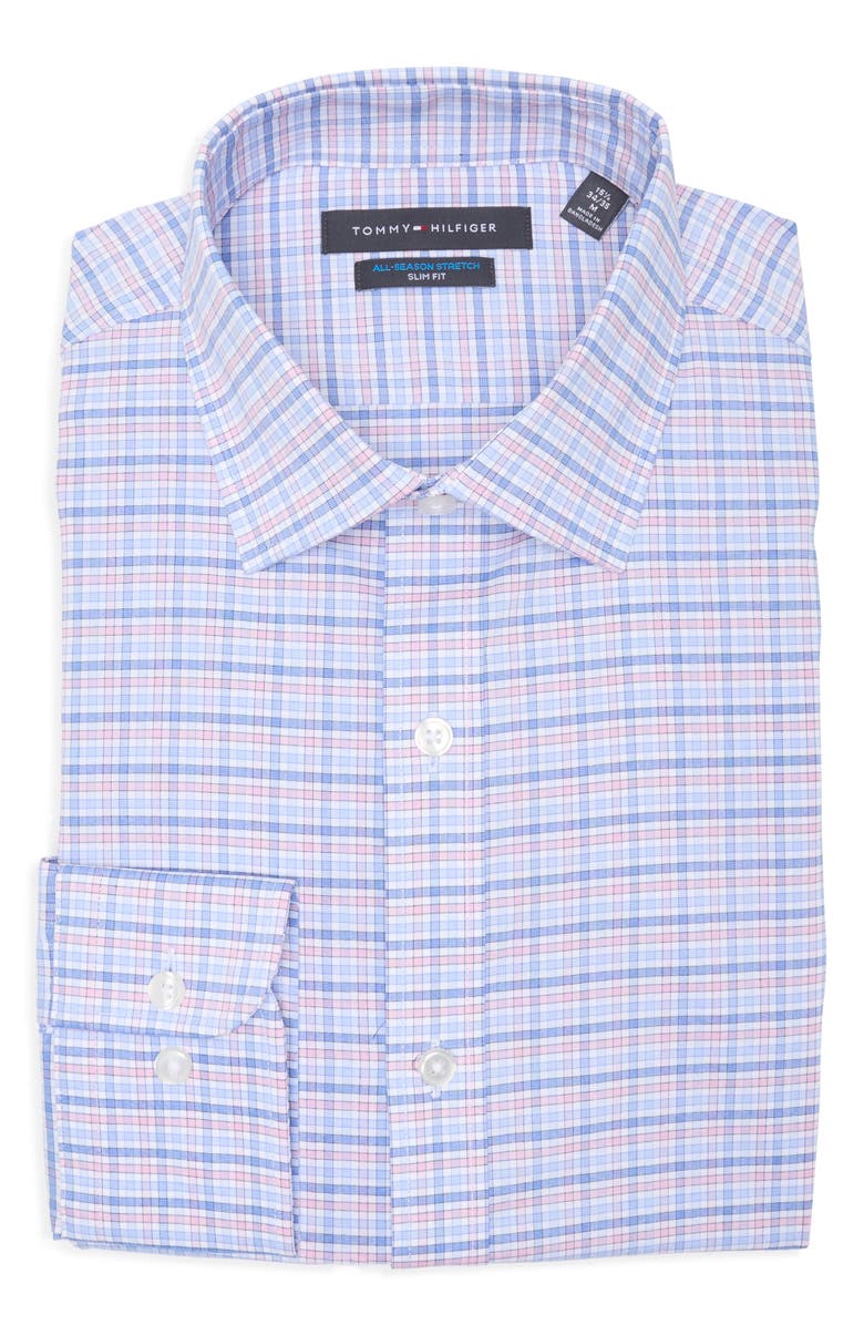 Tommy Hilfiger Slim Fit All-Season Stretch Dress Shirt, Alternate, color, 