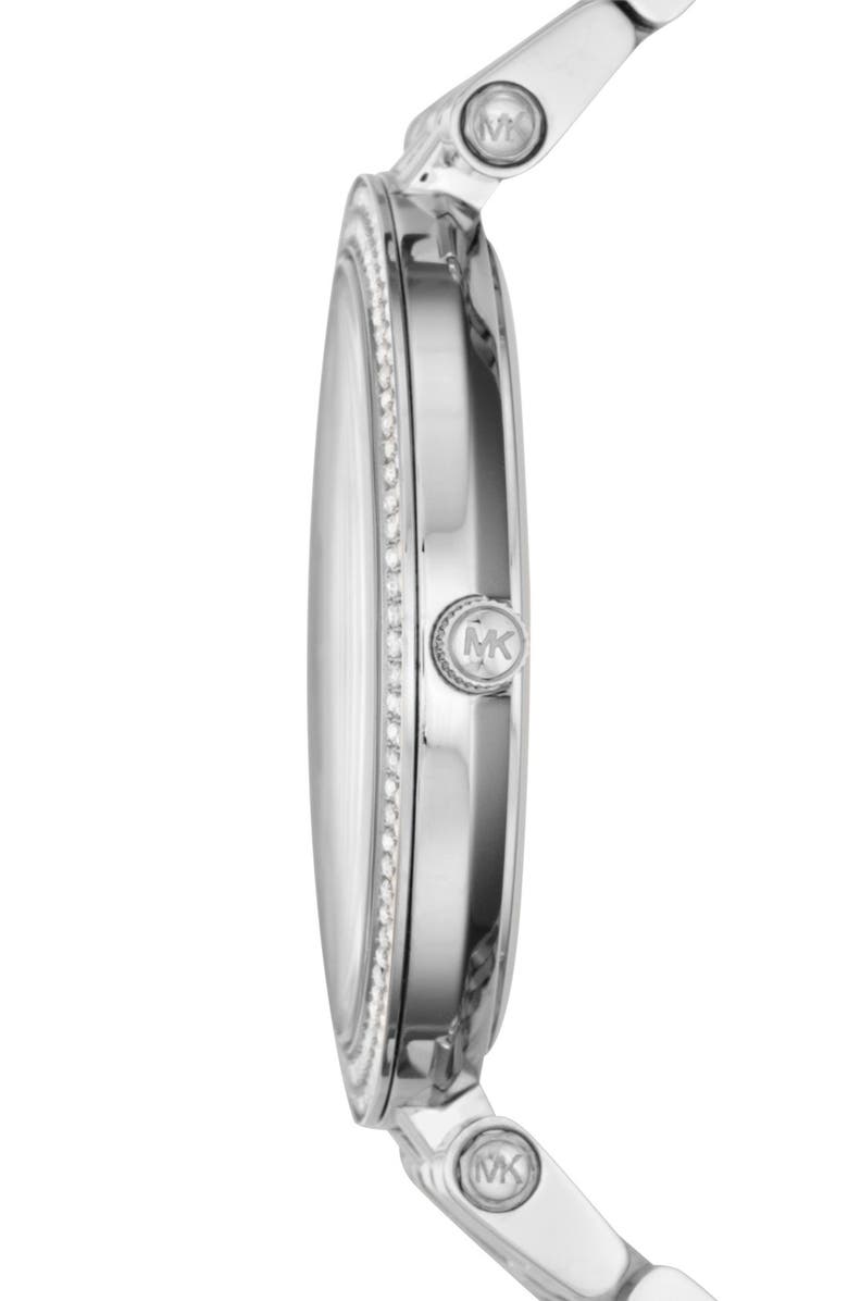 Michael Kors 'Darci' Round Bracelet Watch, 39mm, Alternate, color, Silver