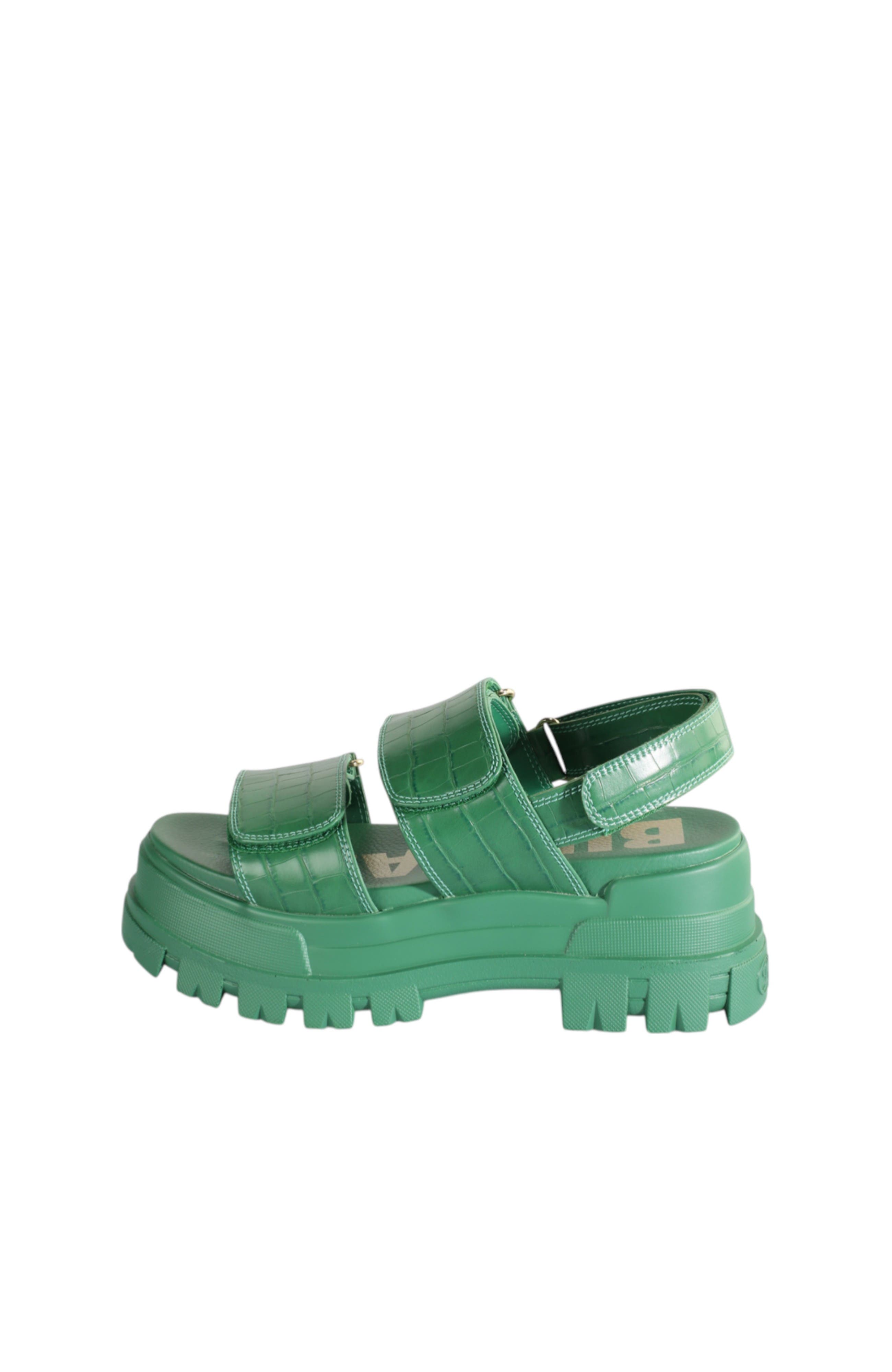 Buffalo Boots Aspha Snd Platform Sandal, Main, color, Croco Green