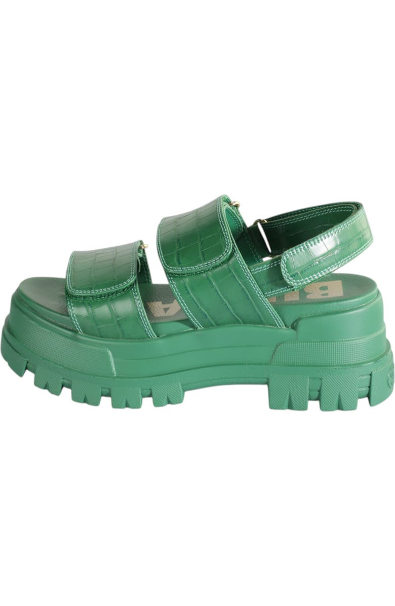 Buffalo Boots Aspha Snd Platform Sandal, Main, color, Croco Green