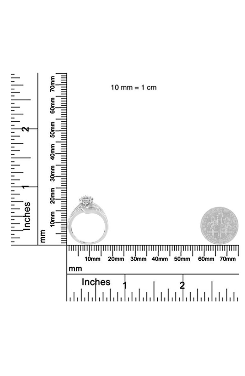 Haus of Brilliance 10K White Gold 1/2 cttw Diamond Cluster Ring, Alternate, color, White Gold