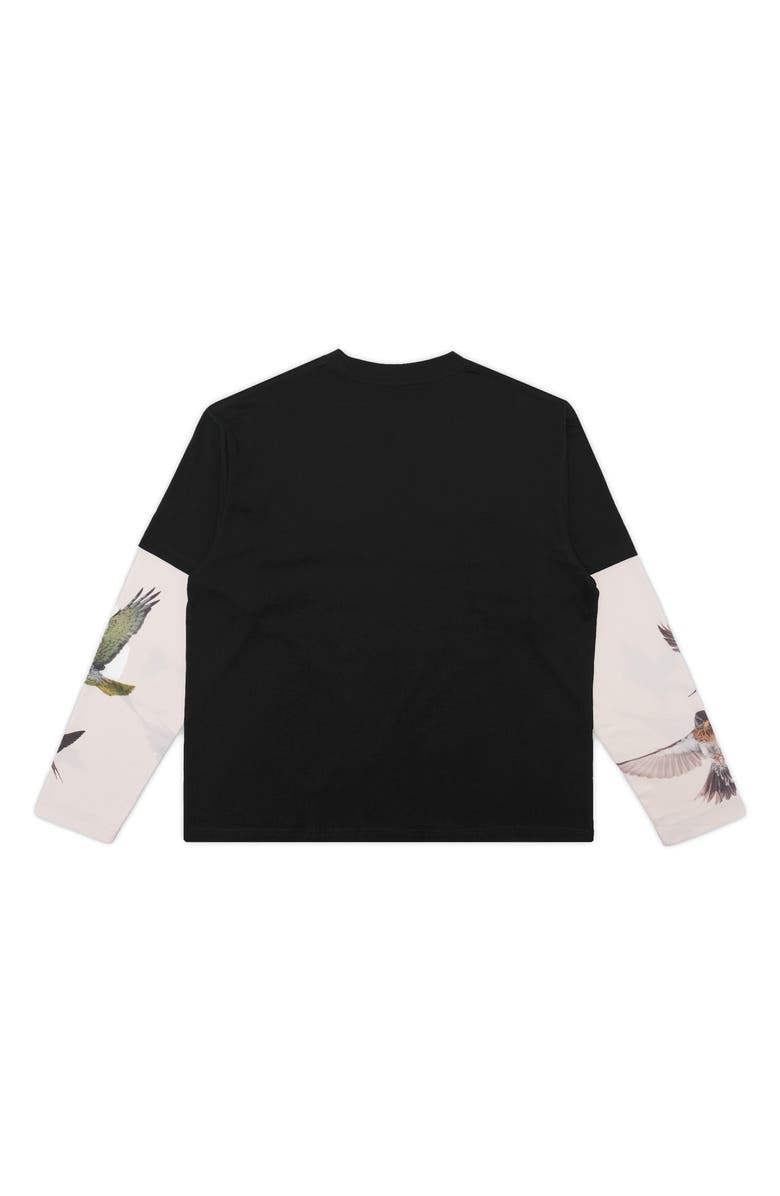 STUDENTS Tremonton Layered Look Graphic T-Shirt, Alternate, color, Black