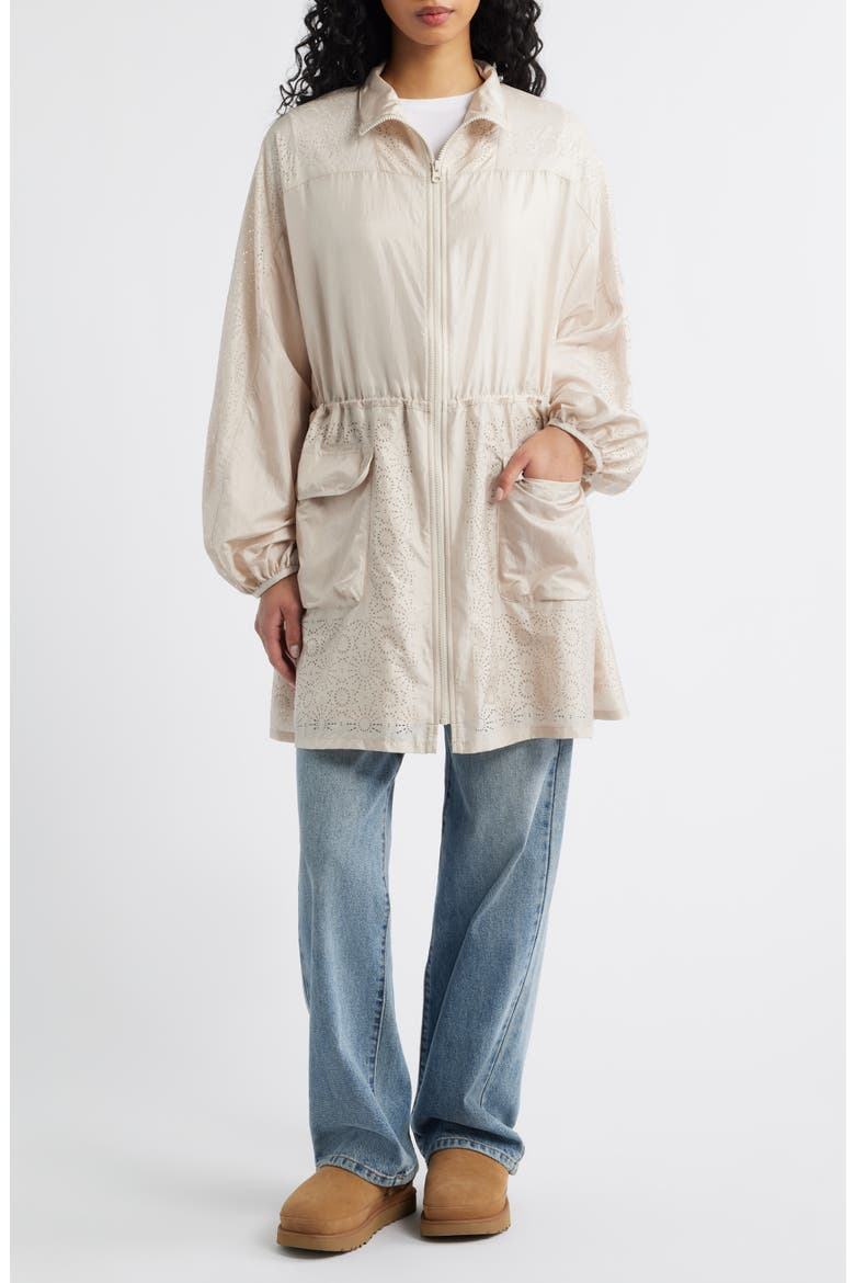 Kynlee Nylon Full Zip Dress Jacket, Main, color, BLUFF