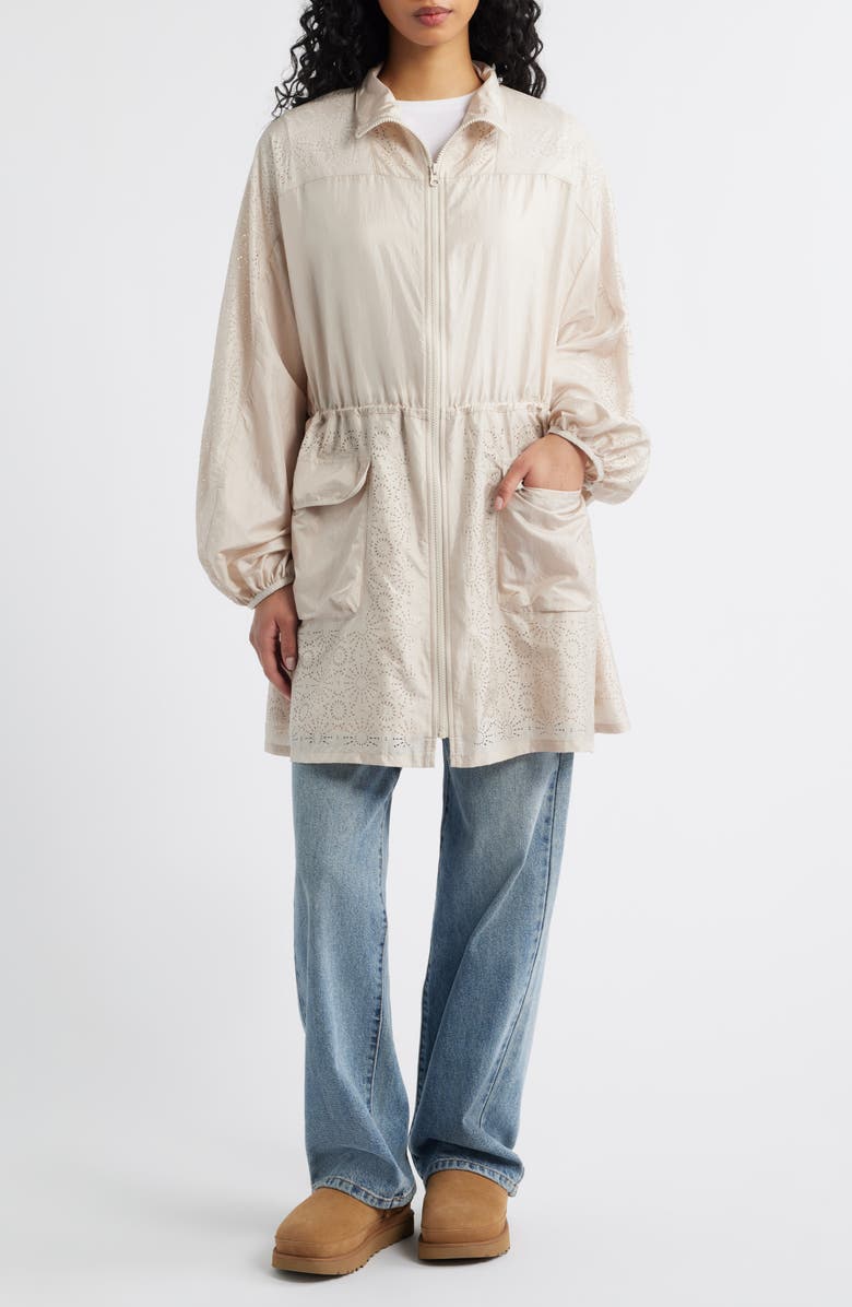 UGG<sup>®</sup> Kynlee Nylon Full Zip Dress Jacket, Main, color, 