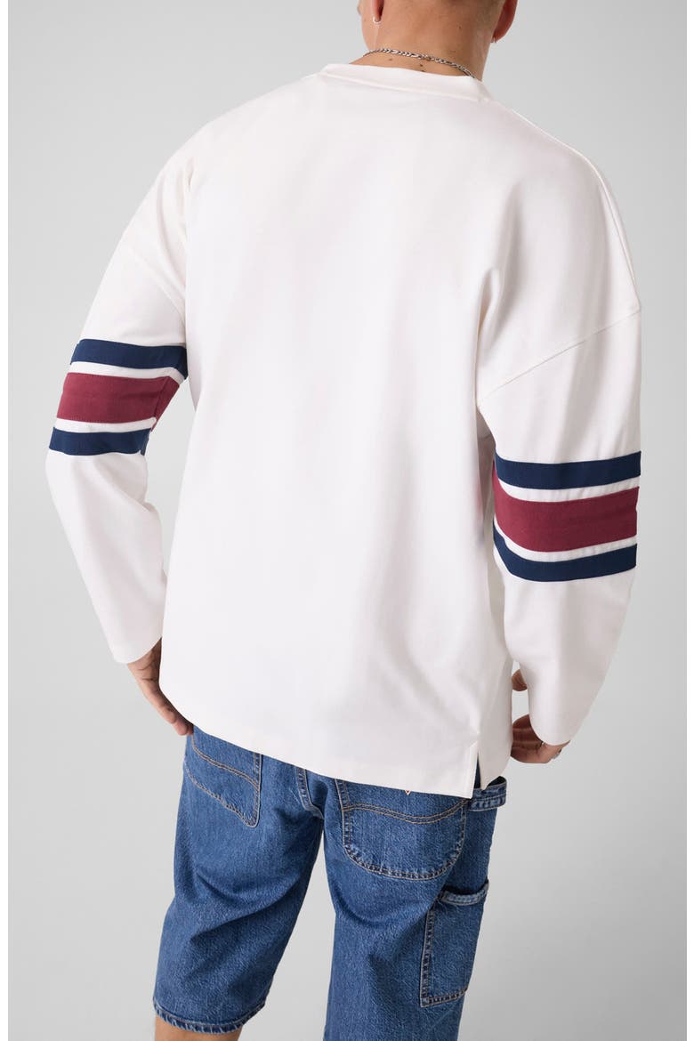 Graphic Long Sleeve Hockey Jersey, Alternate, color, WHITE
