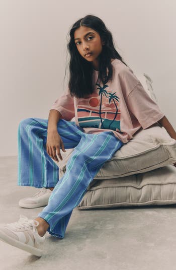 Kids' Stripe Wide Leg Pants