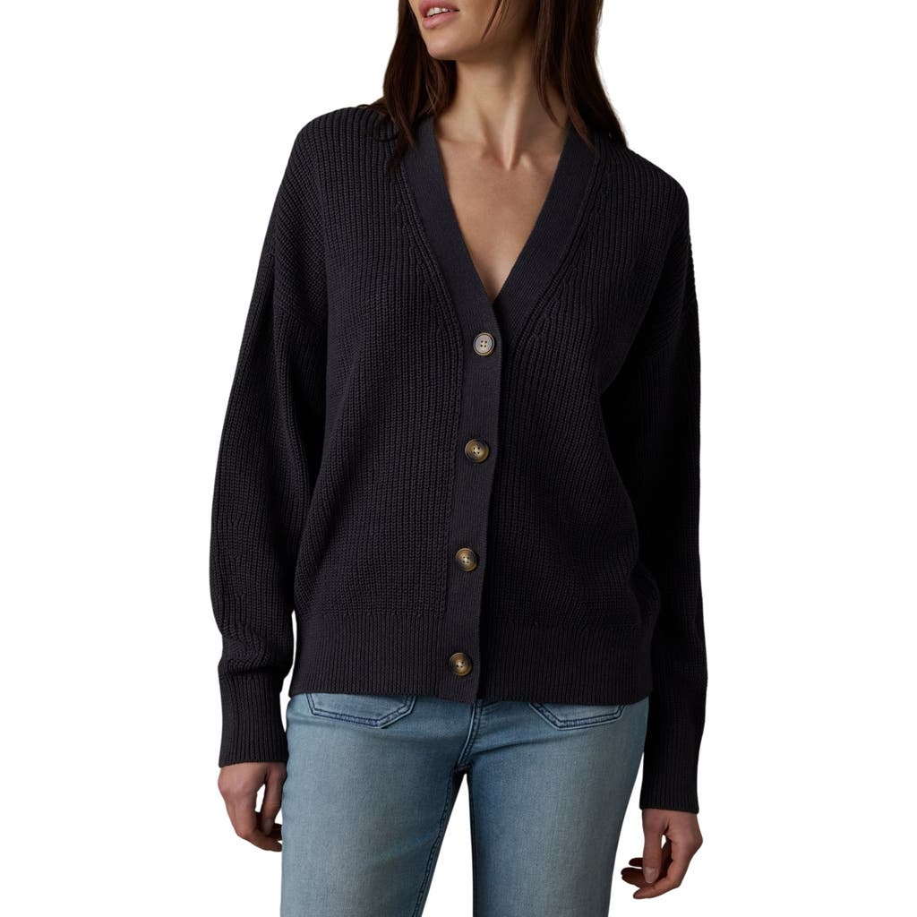 Faherty Miramar Linen & Organic Cotton Cardigan In Blue