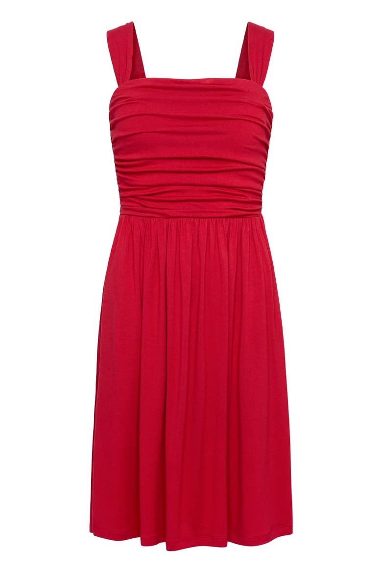 Sleeveless Built In Bra Dress, Alternate, color, Red