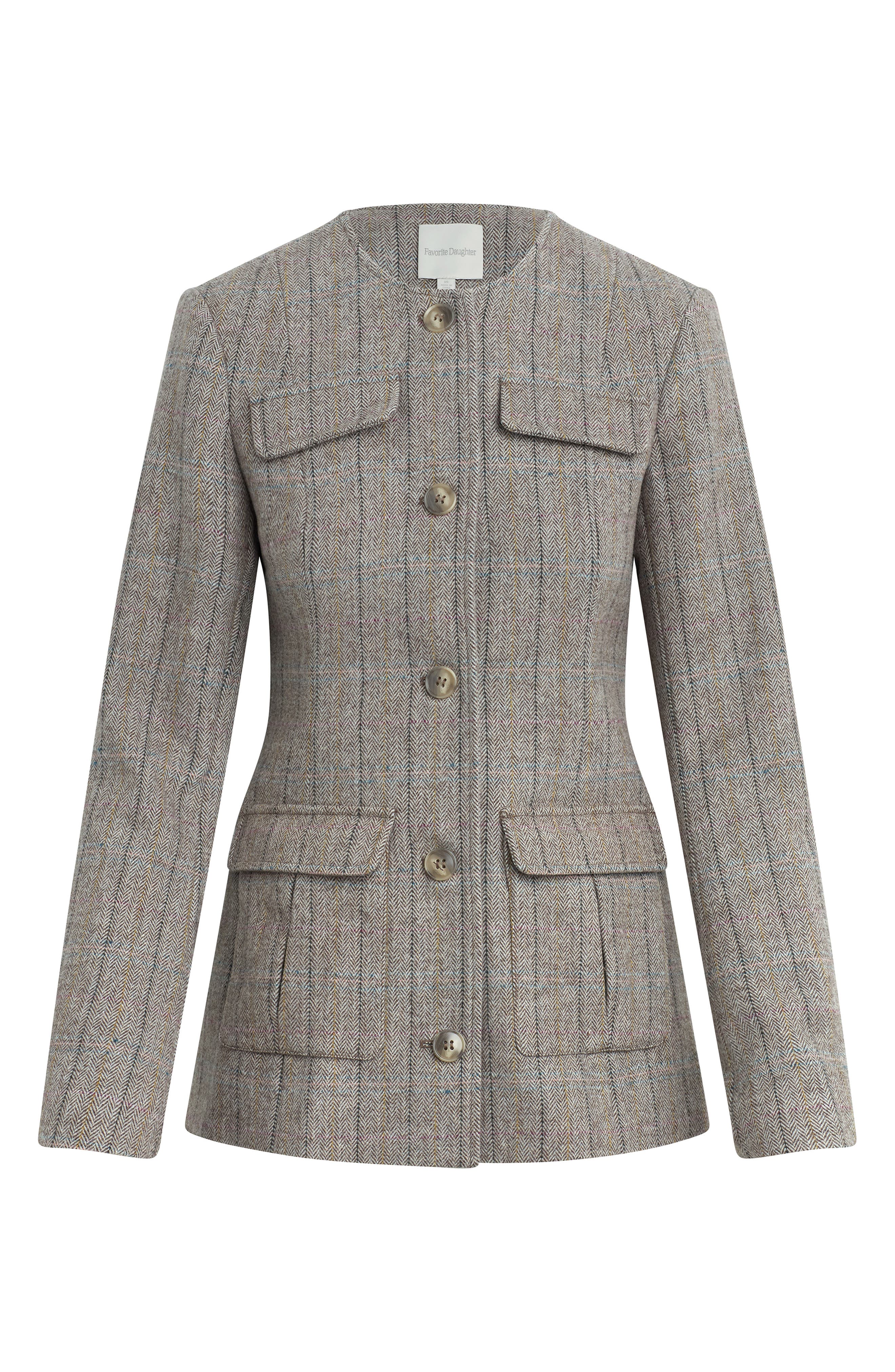 Favorite Daughter Spencer Herringbone Wool Blend Jacket (Women) | Nordstrom