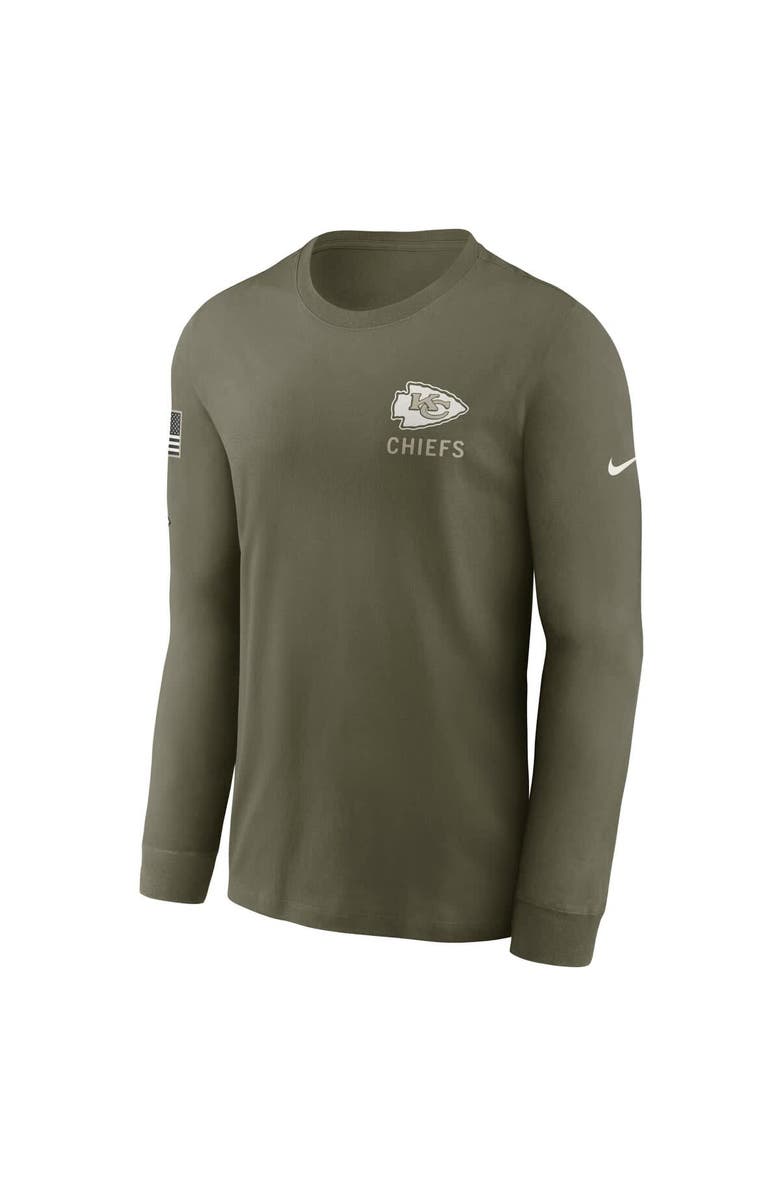 Nike Men's Nike Olive Kansas City Chiefs 2025 Salute to Service Sideline Long Sleeve T-Shirt, Alternate, color, Olive
