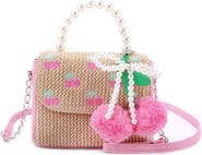 OMG Accessories Kids' Embroidered Cherry Crossbody Bag & Charm Set