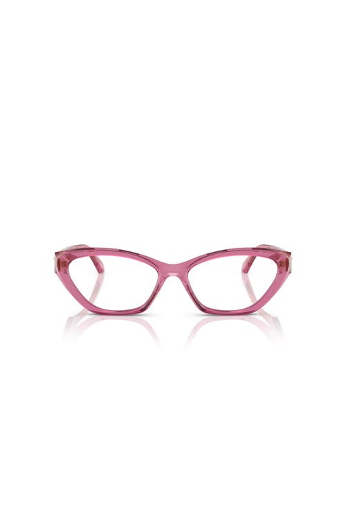Versace 53mm Cat Eye Optical Glasses In Pink