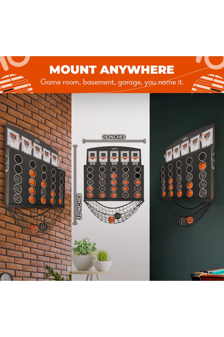Low Post Lineup | Wall Mounted Basketball 4 In A Row, Alternate, color, Black