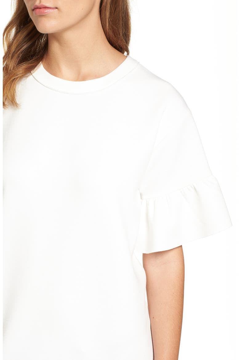 Ruffle Sleeve Tunic, Alternate, color, IVORY CLOUD