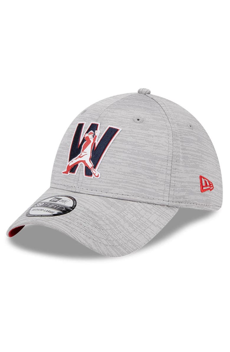 New Era Men's New Era Gray Washington Nationals 2023 Clubhouse 39THIRTY Flex Hat, Main, color,