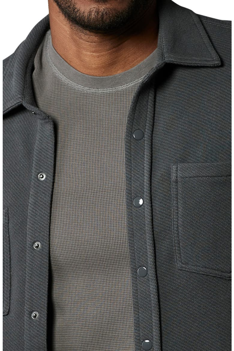 Looped Terry Button-Up Shirt, Alternate, color, SHADOW