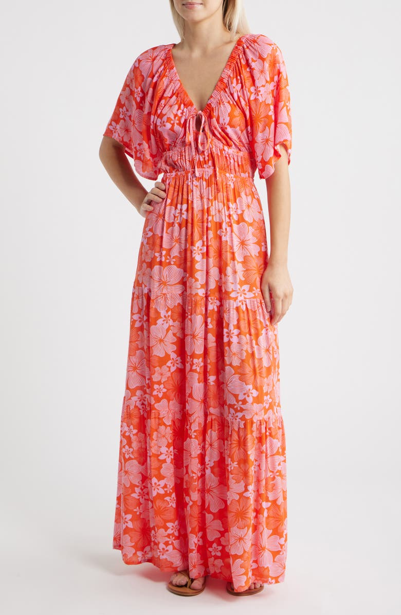 Rip Curl Aloha State Maxi Dress, Main, color, Red