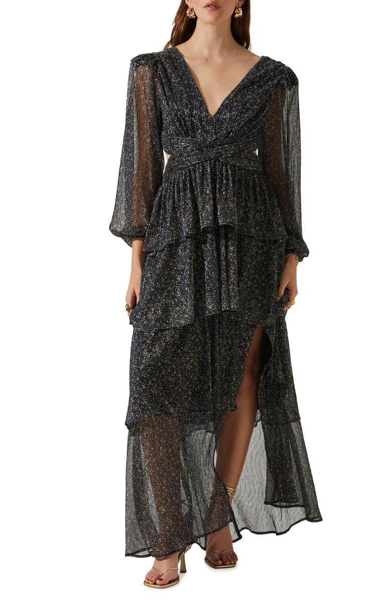 ASTR the Label Anora Floral Long Sleeve Dress, Main, color, 