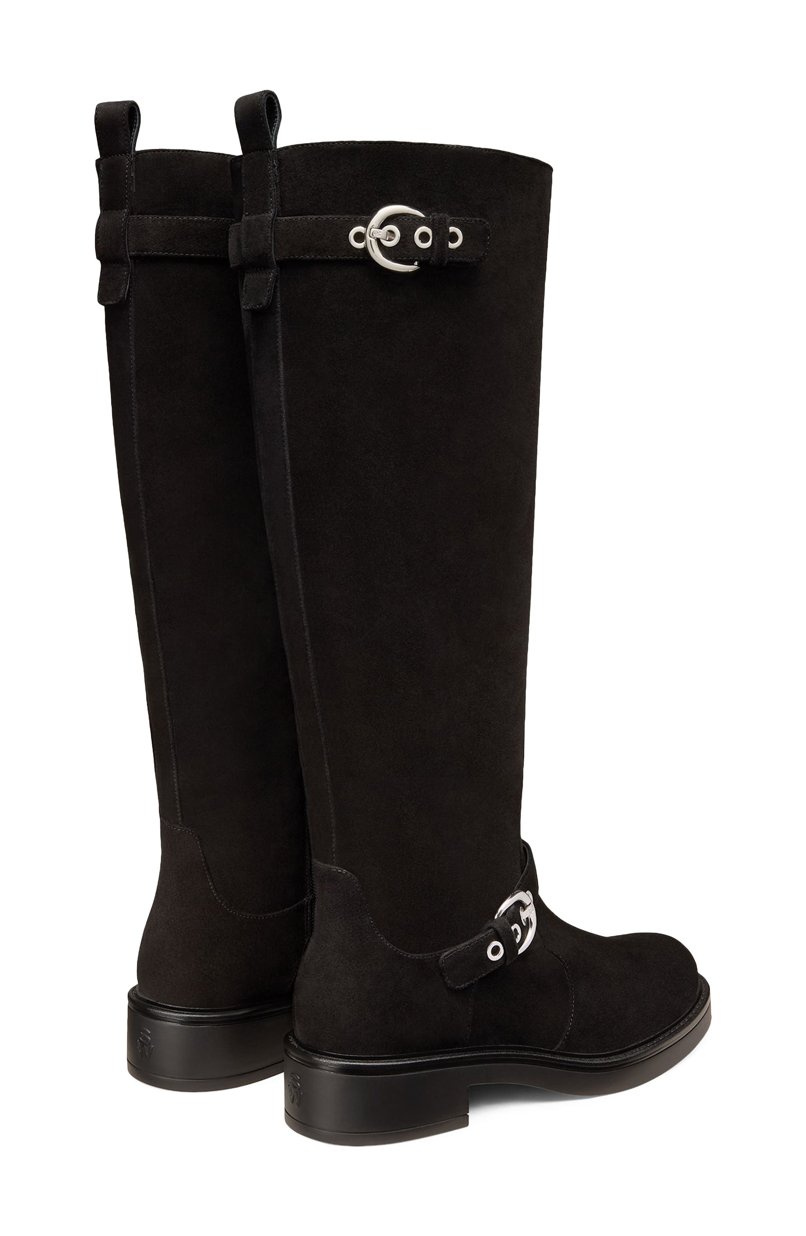 Chrystie Buckle Boot, Alternate, color, BLACK