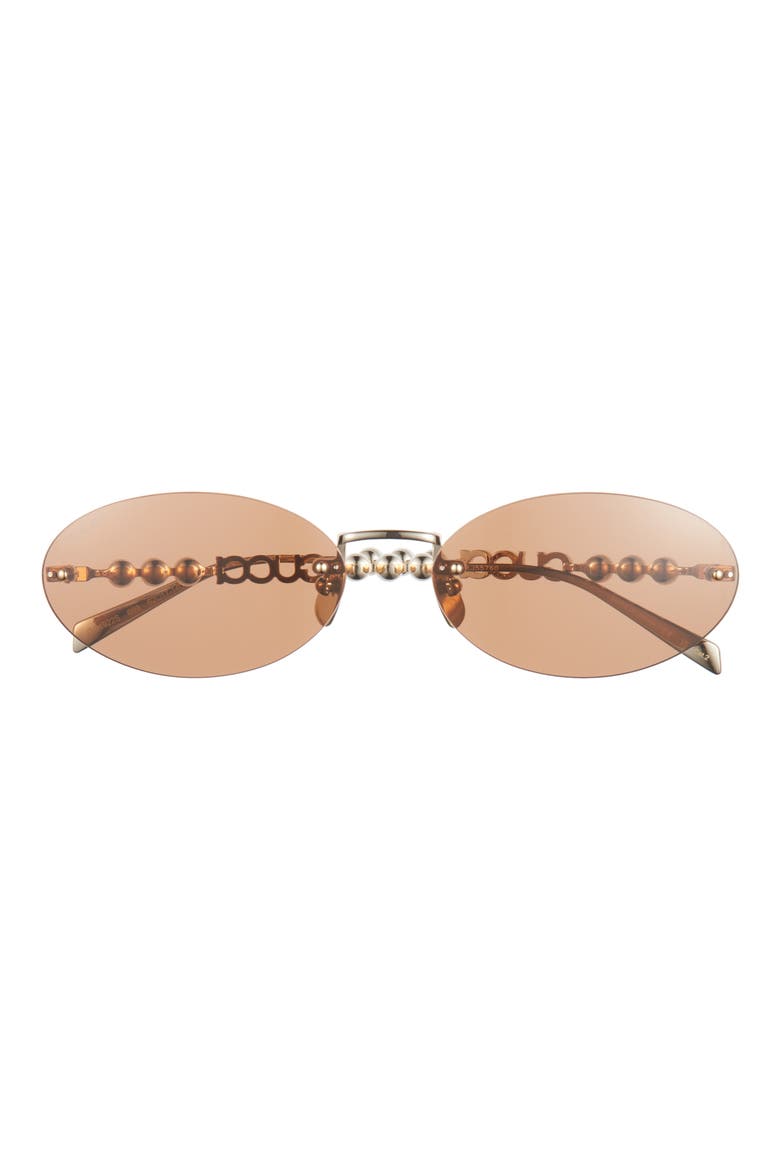 62mm Oval Sunglasses, Main, color, GOLD