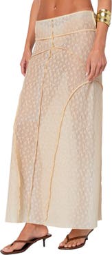 EDIKTED Inside Out Sheer Maxi Skirt