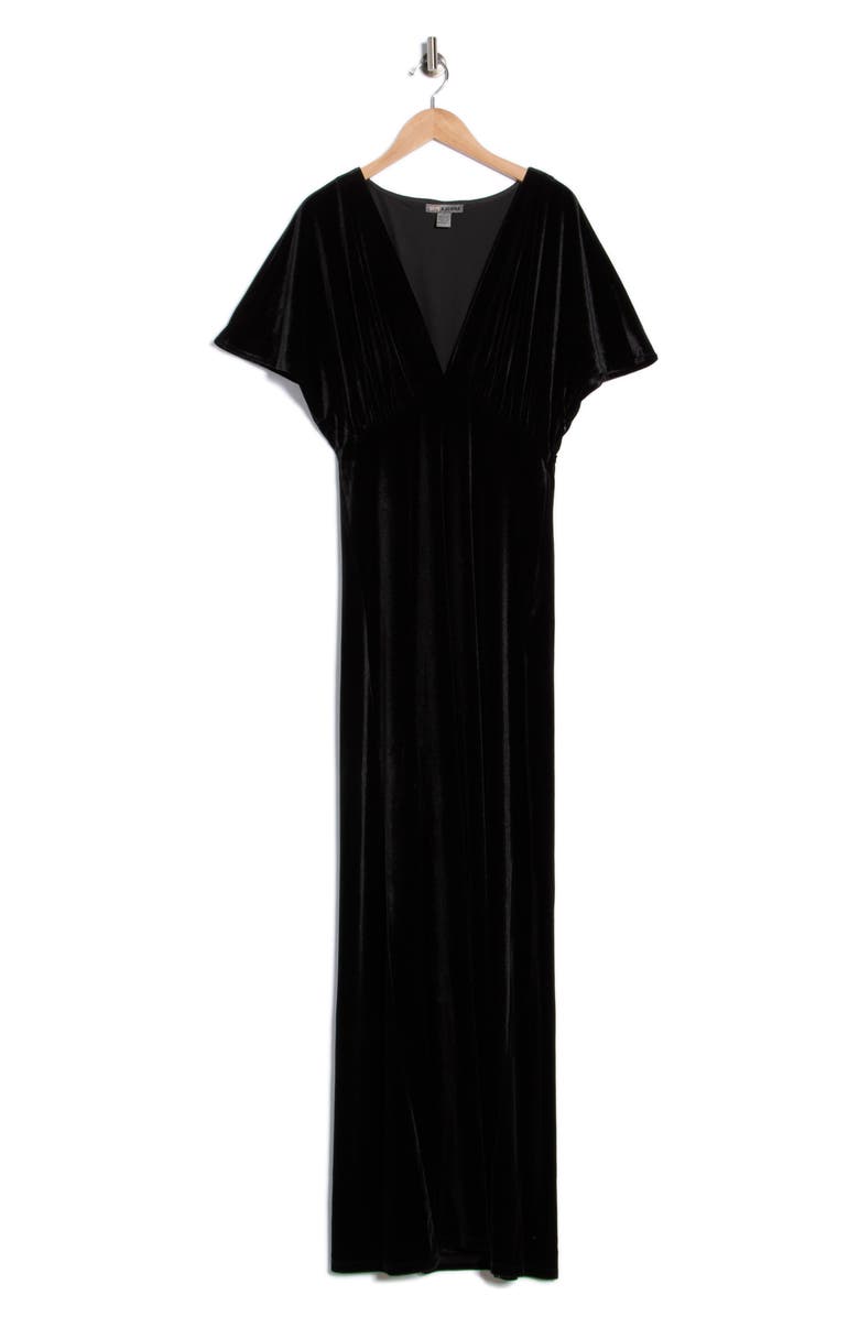 Love By Design Paige Velvet Maxi Dress, Alternate, color, Black