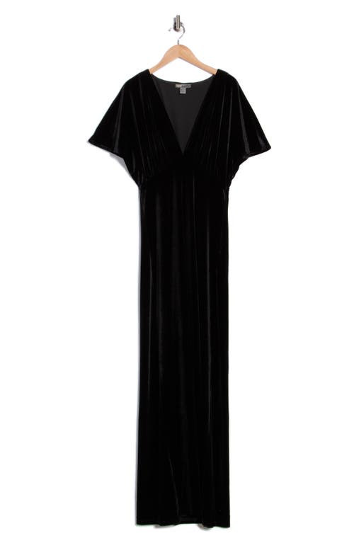 Love By Design Paige Velvet Maxi Dress In Black