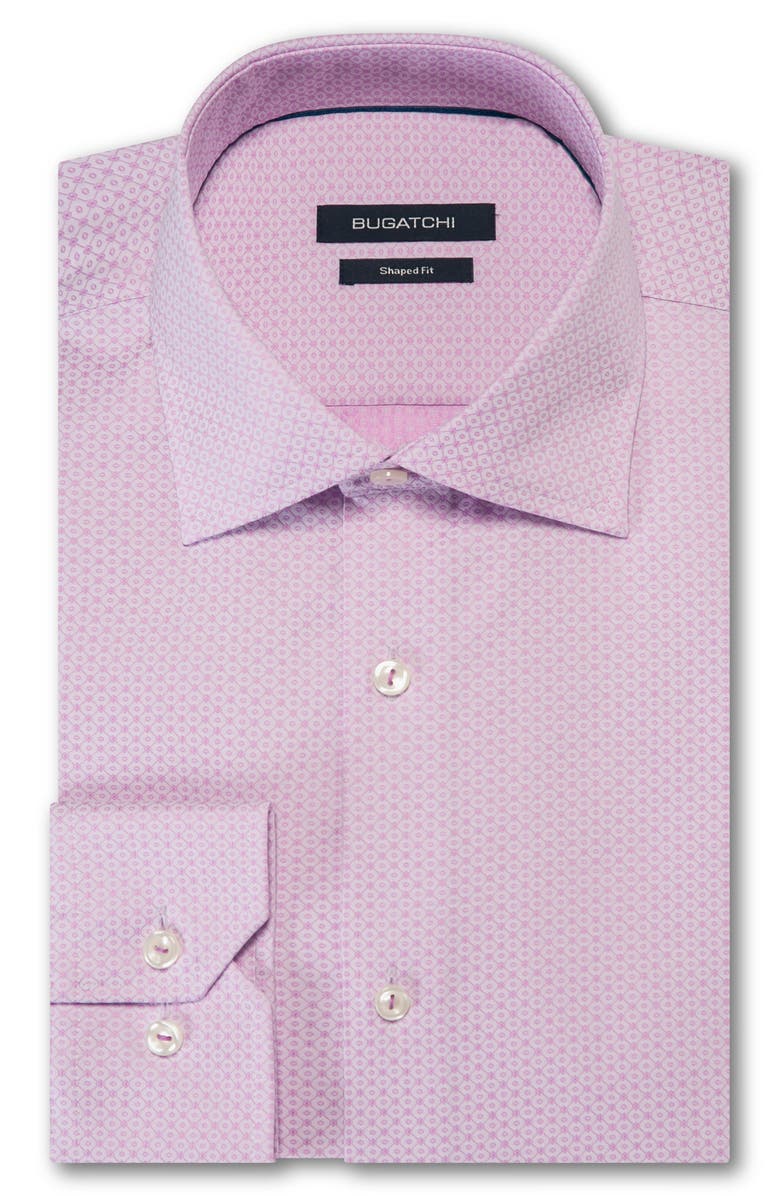 Bugatchi Trim Fit Dot Dress Shirt, Main, color, 