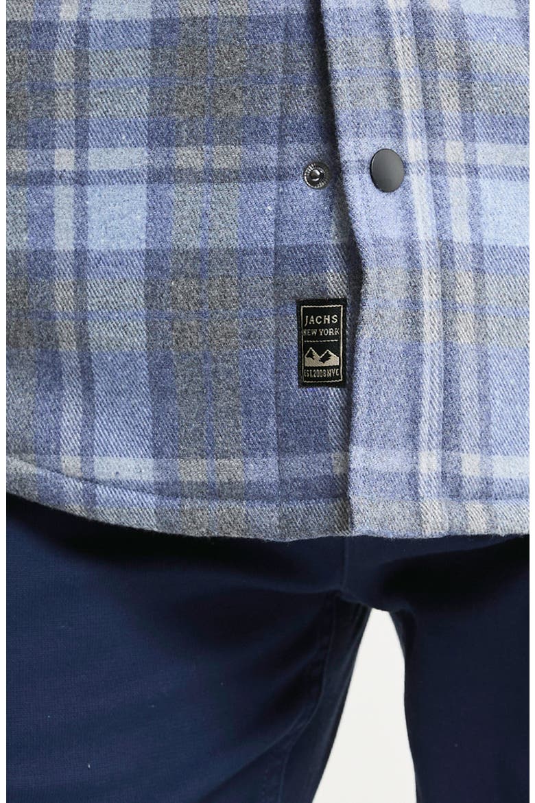 Quilted Lined Plaid Flannel Shirt Jacket, Alternate, color, BLUE
