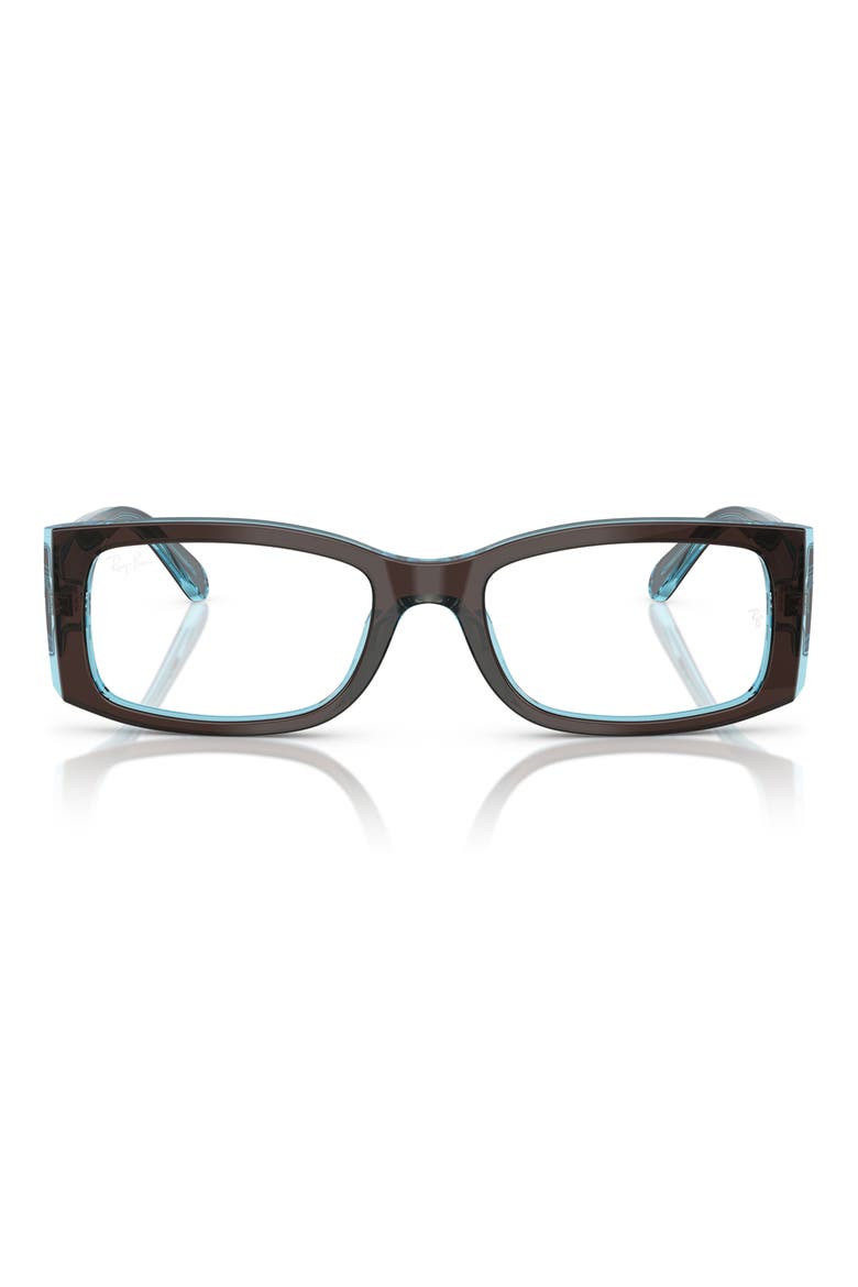 Miriam 54mm Square Optical Glasses, Main, color, BLUE BROWN