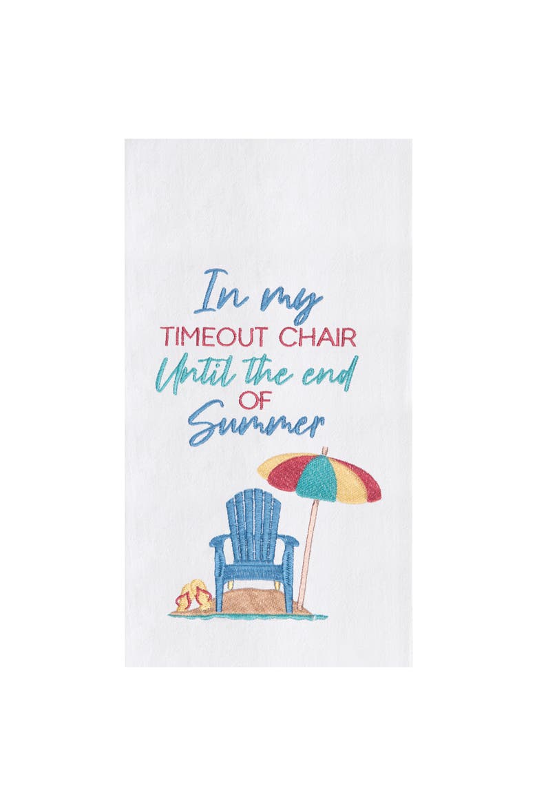 Timeout Chair 100% Cotton Flour Sack Dishtowel, Main, color, Blue